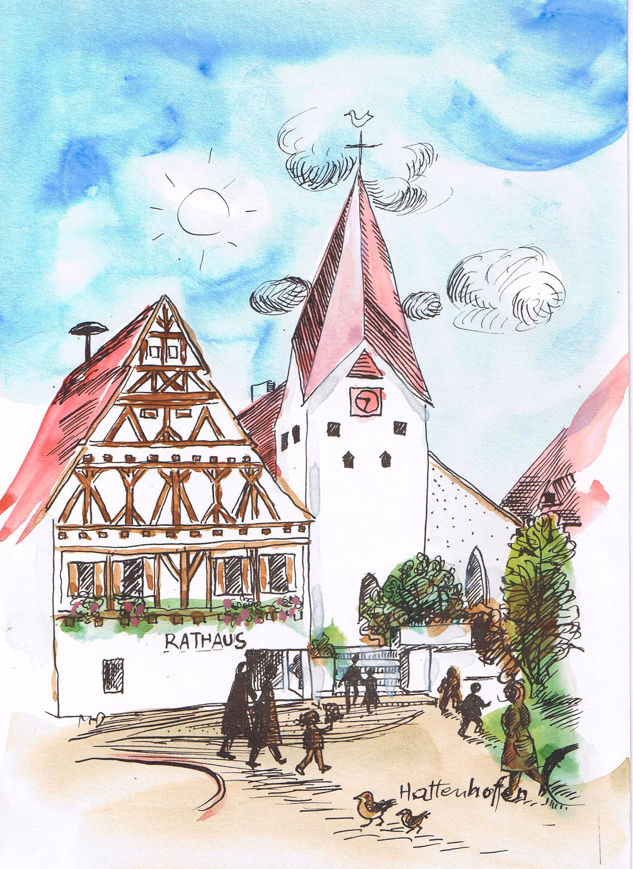 Stadtansicht von Hattenhofen