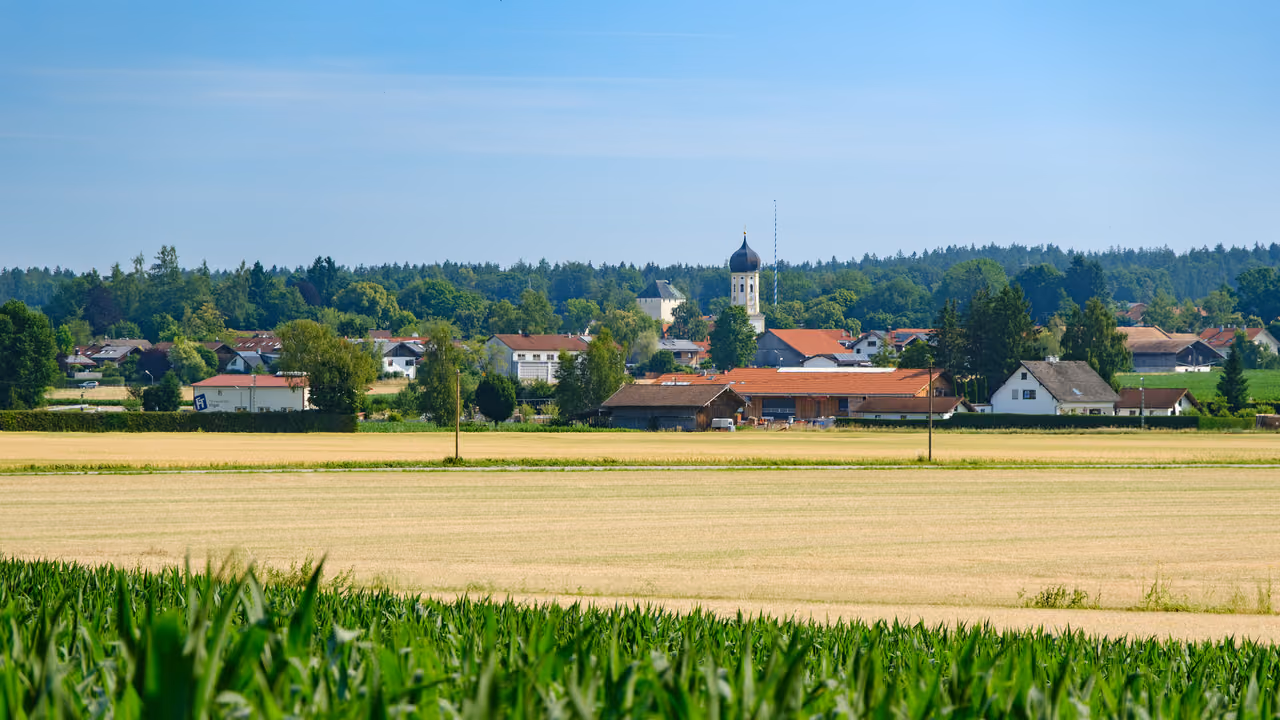 Stadtansicht von Aying
