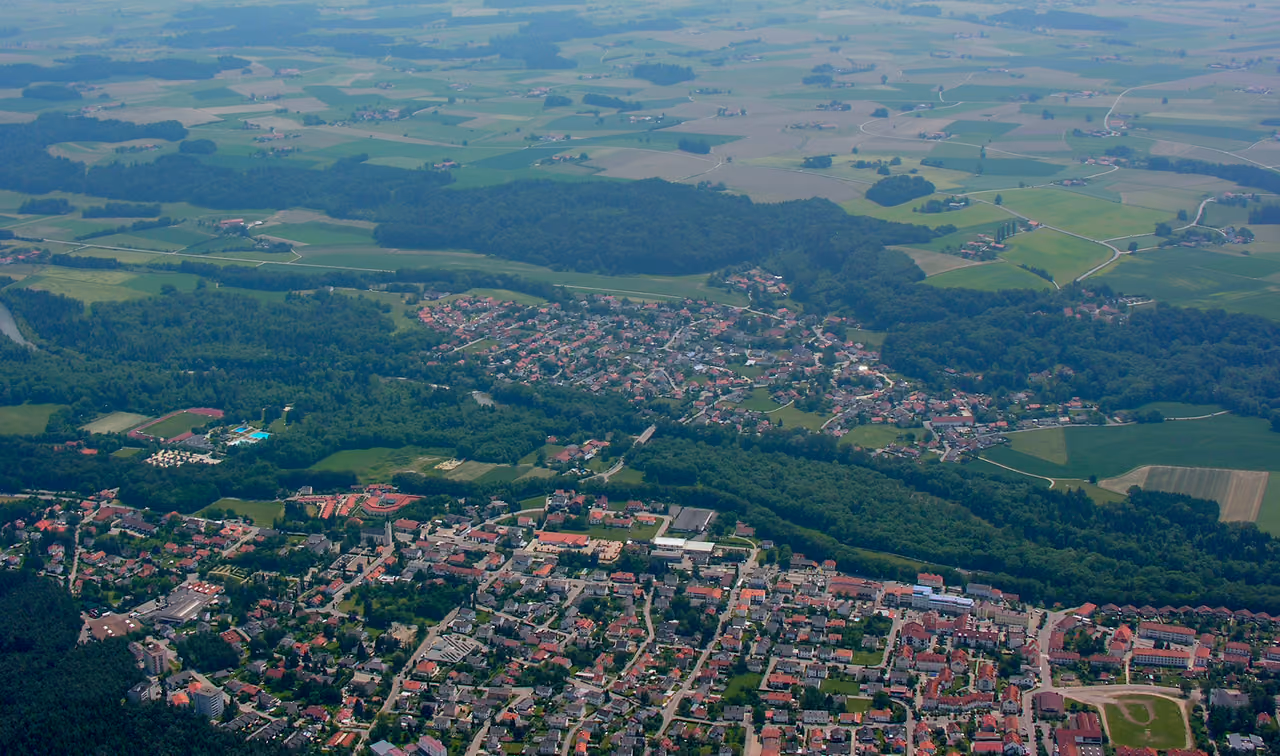 Stadtansicht von Garching a.d.Alz