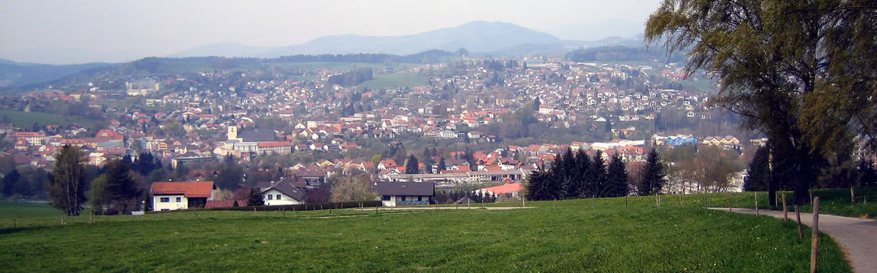 Stadtansicht von Regen