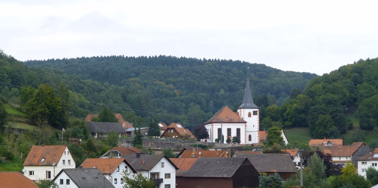 Stadtansicht von Flörsbachtal