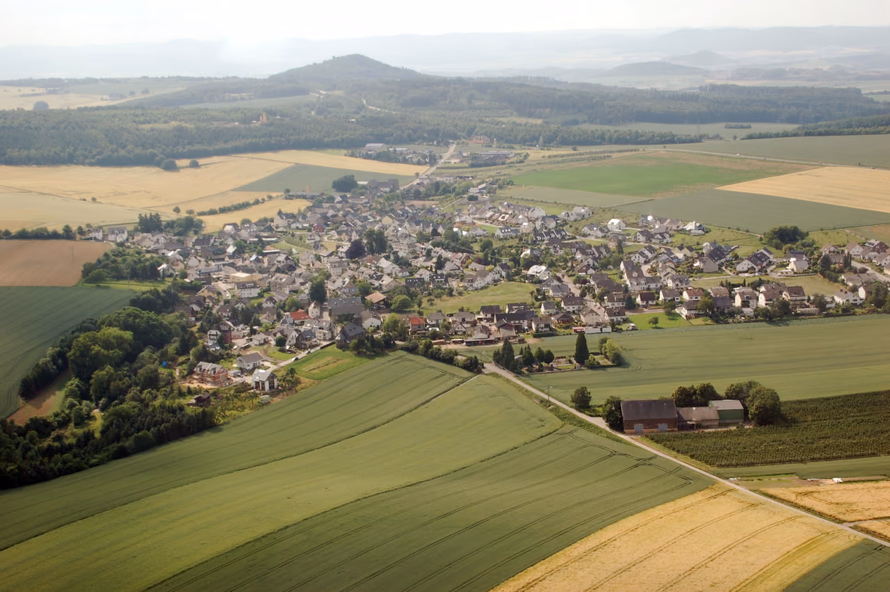 Stadtansicht von Wolken