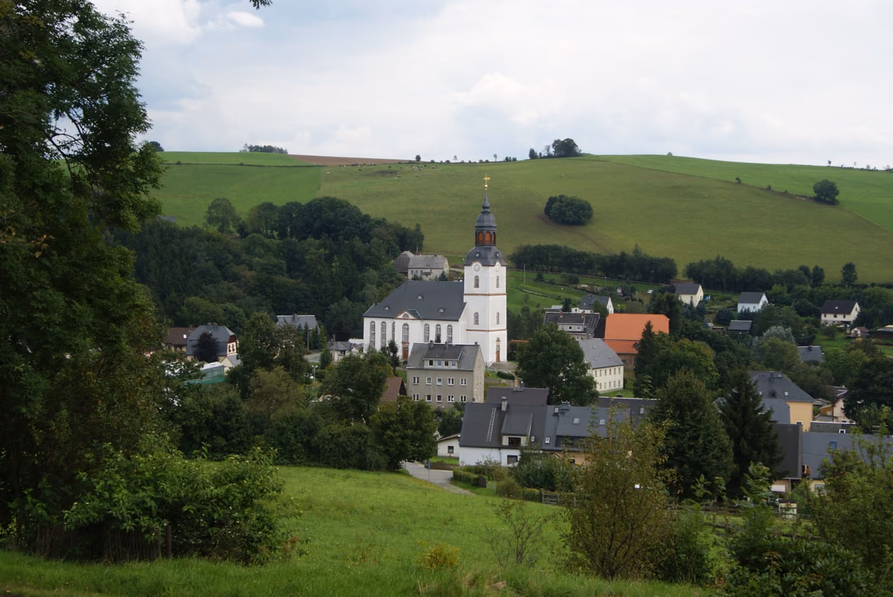 Stadtansicht von Drebach