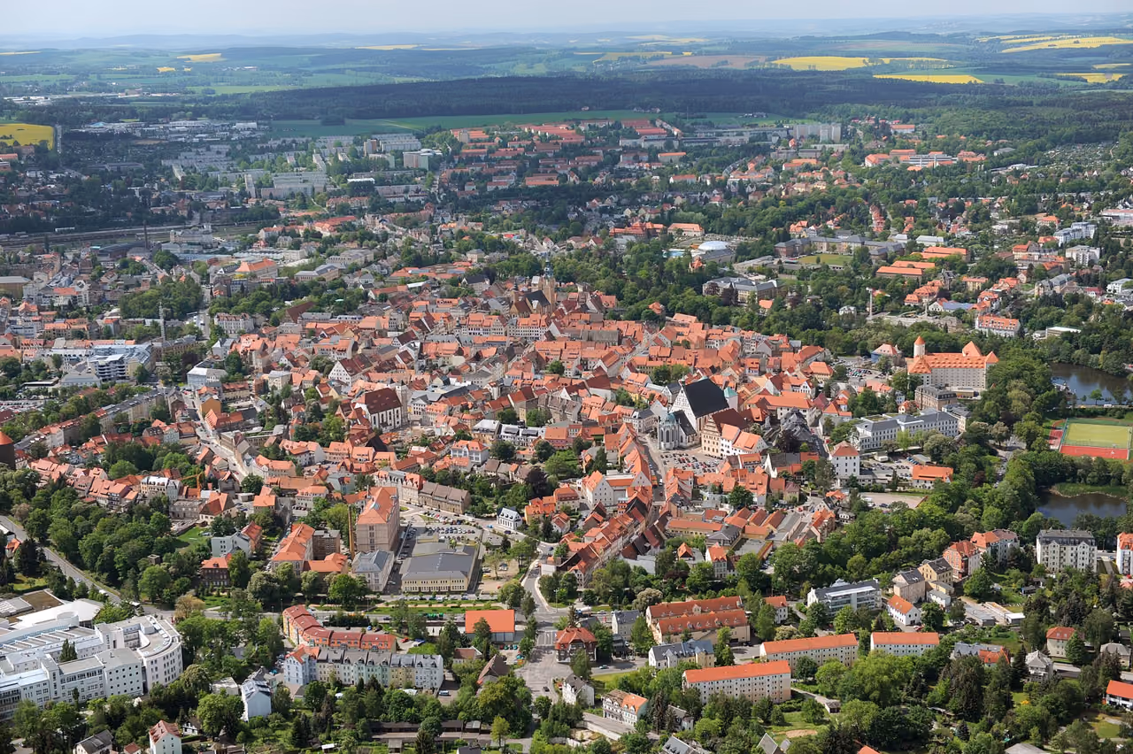 Stadtansicht von Freiberg