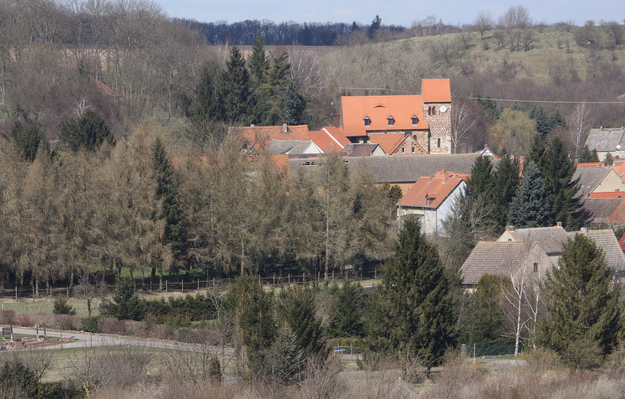 Stadtansicht von Seegebiet Mansfelder Land