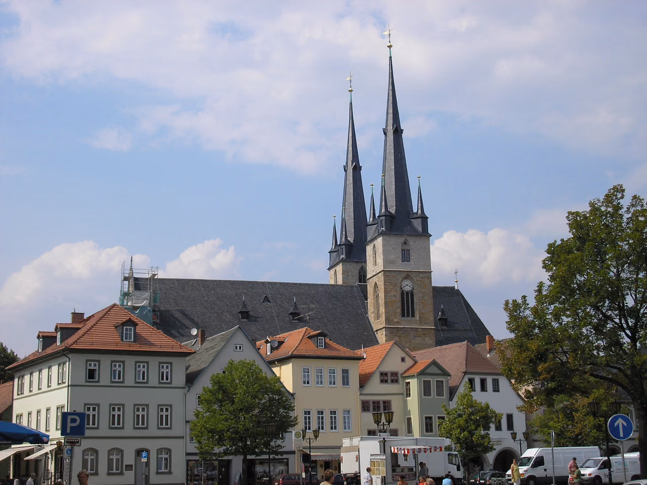 Stadtansicht von Saalfeld/Saale